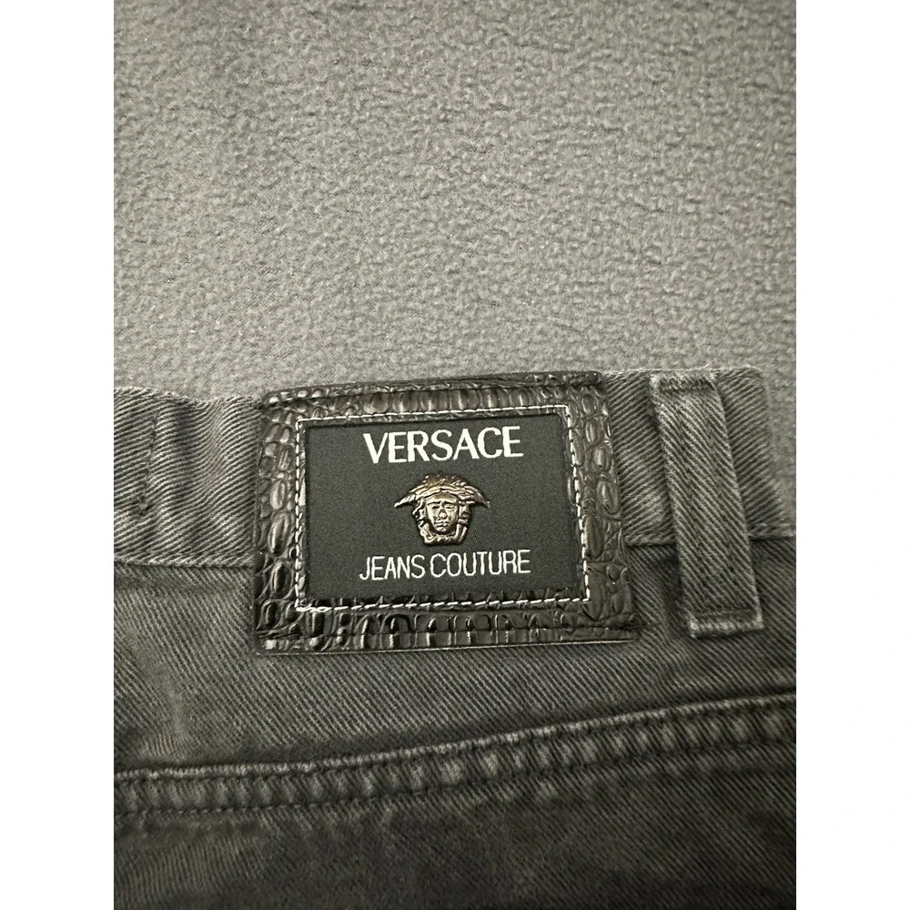 Vintage Versace Jeans Couture Mens 31 Black Straight Leg Ittierre Italy 90s